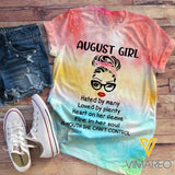 August Girl Tie Dye TSHIRT 3D PRINTED QA