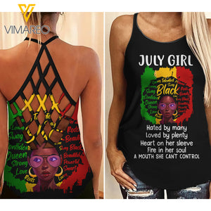 July girl Criss-Cross Open Back Camisole Tank Top