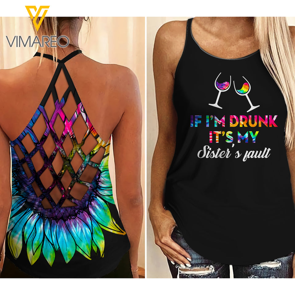 Sister's Fault Criss-Cross Open Back Camisole Tank Top