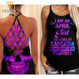 April Girl Cross Open Back Camisole Tank Top LEV