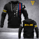 Devil Dog Soldier Customized 3D Printed Shirt GLD