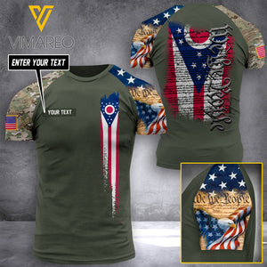 Ohio WTP  CAMO CUSTOMIZE T SHIRT 3D PRINTED FL