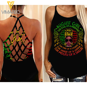 August Girl Strong Criss-Cross Open Back Camisole Tank Top