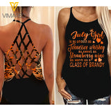 As July Girl Criss-Cross Open Back Camisole Tank Top Legging TVMR