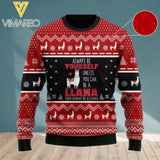 Be a Llama 3D KNITTING WOOL SWEATER