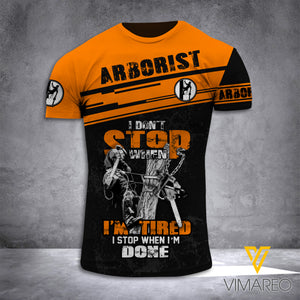 ARBORIST T SHIRT 3D PRINTED TMTL NEW