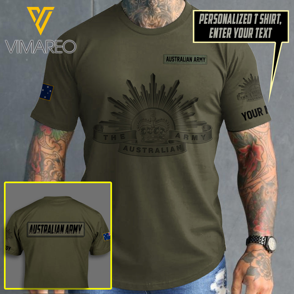 Australian army CUSTOMIZE T SHIRT 3D PRINTED 782