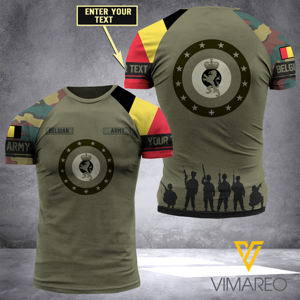 Customized Belgian soldier 3D Printed Combat Shirt EZA1604