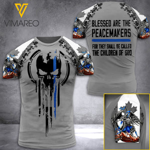CANADIAN THIN BLUE LINE TSHIRT 3D PRINTED JUL-MA28