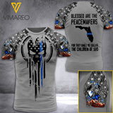 FLORIDA THIN BLUE LINE TSHIRT 3D PRINTED JUL-MA28