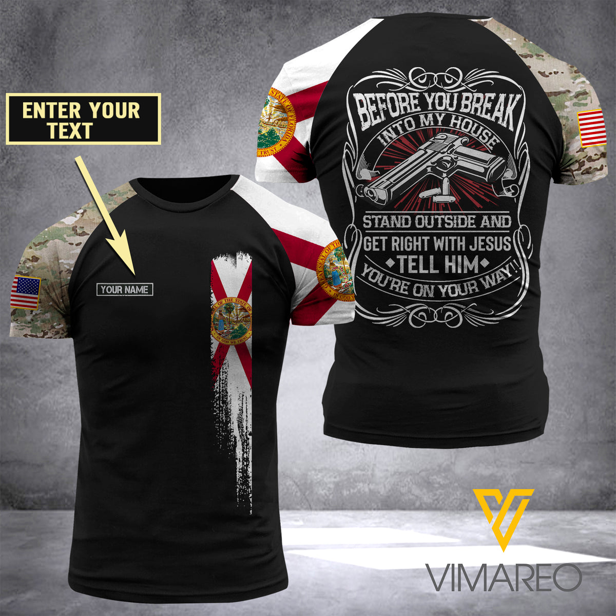 Customized FLORIDA Flag 3D PRINTED SHIRT 0104NGBA – Vimareo