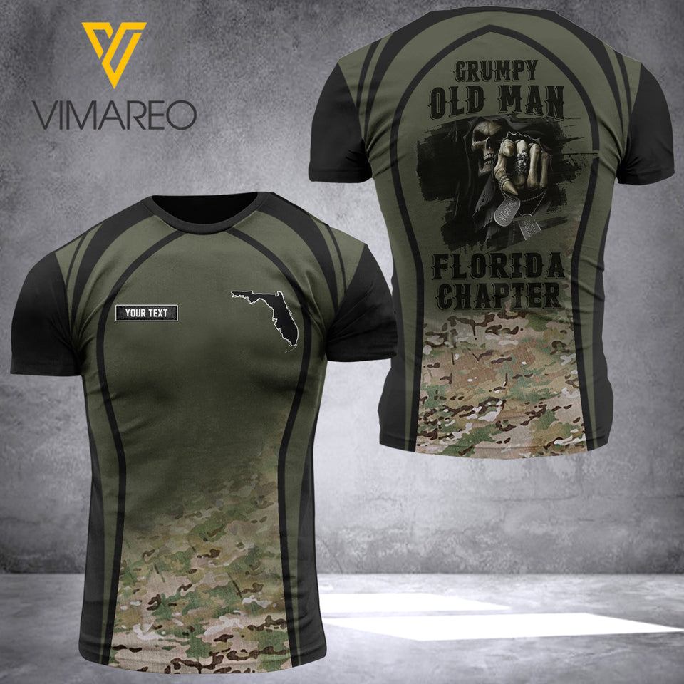 FLORIDA OLD MAN CUSTOMIZE T SHIRT 3D PRINTED TL196