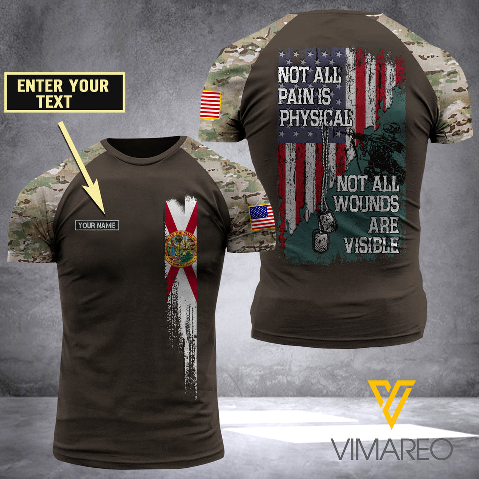 Florida Flag Customized 3D PRINTED SHIRT PTR