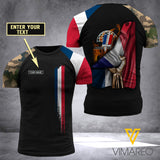 Customized French Soldier 3D Printed Shirt EZA1507