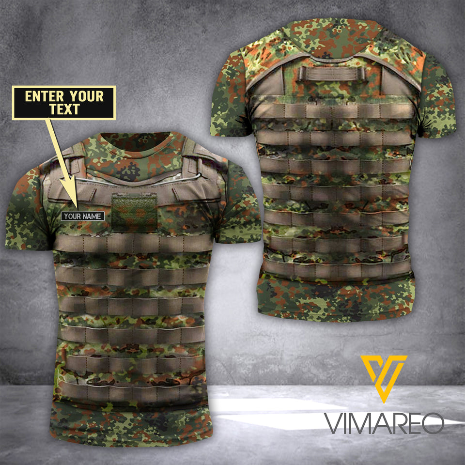 GERMAN ARMOR CAMO CUSTOMIZE T SHIRT 3D PRINTED TMTL