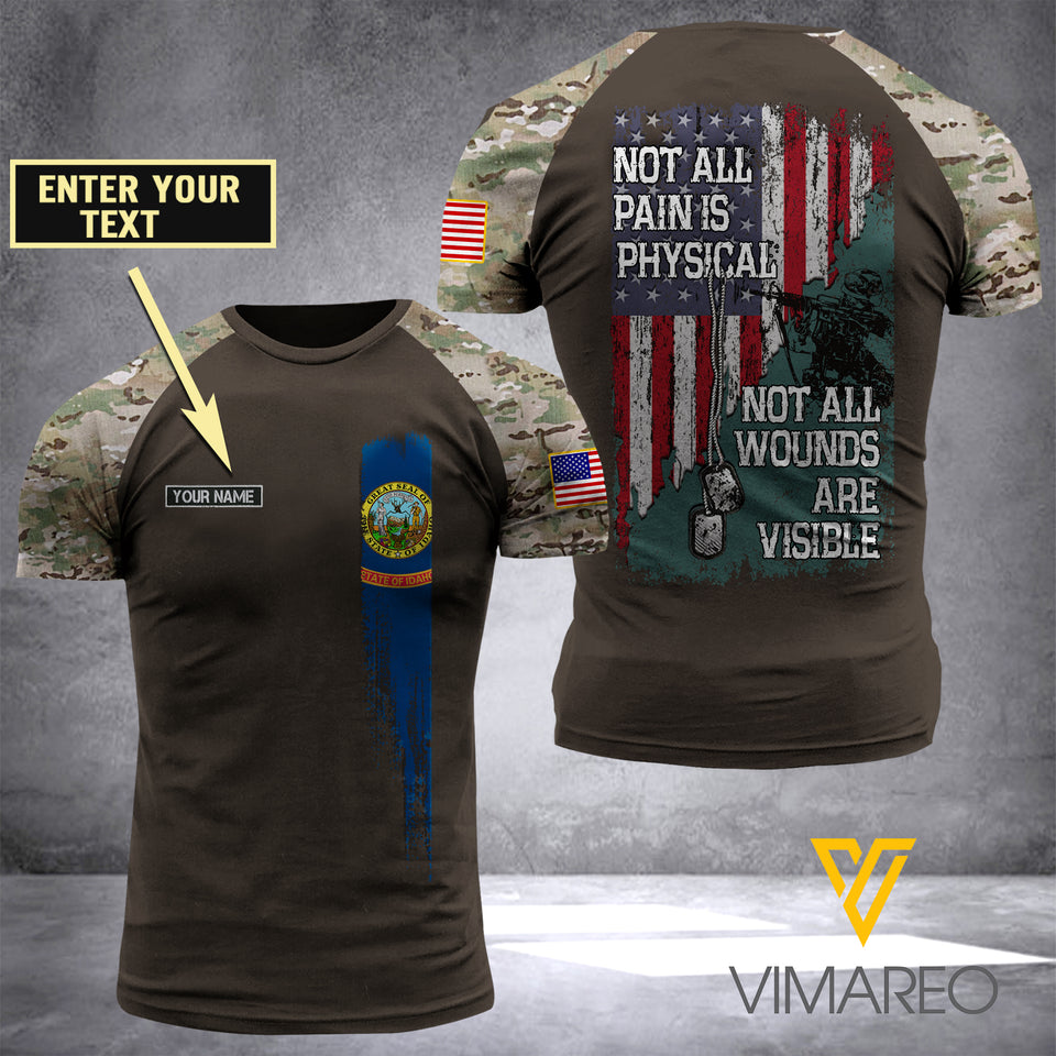 Idaho Flag Customized 3D PRINTED SHIRT PTR