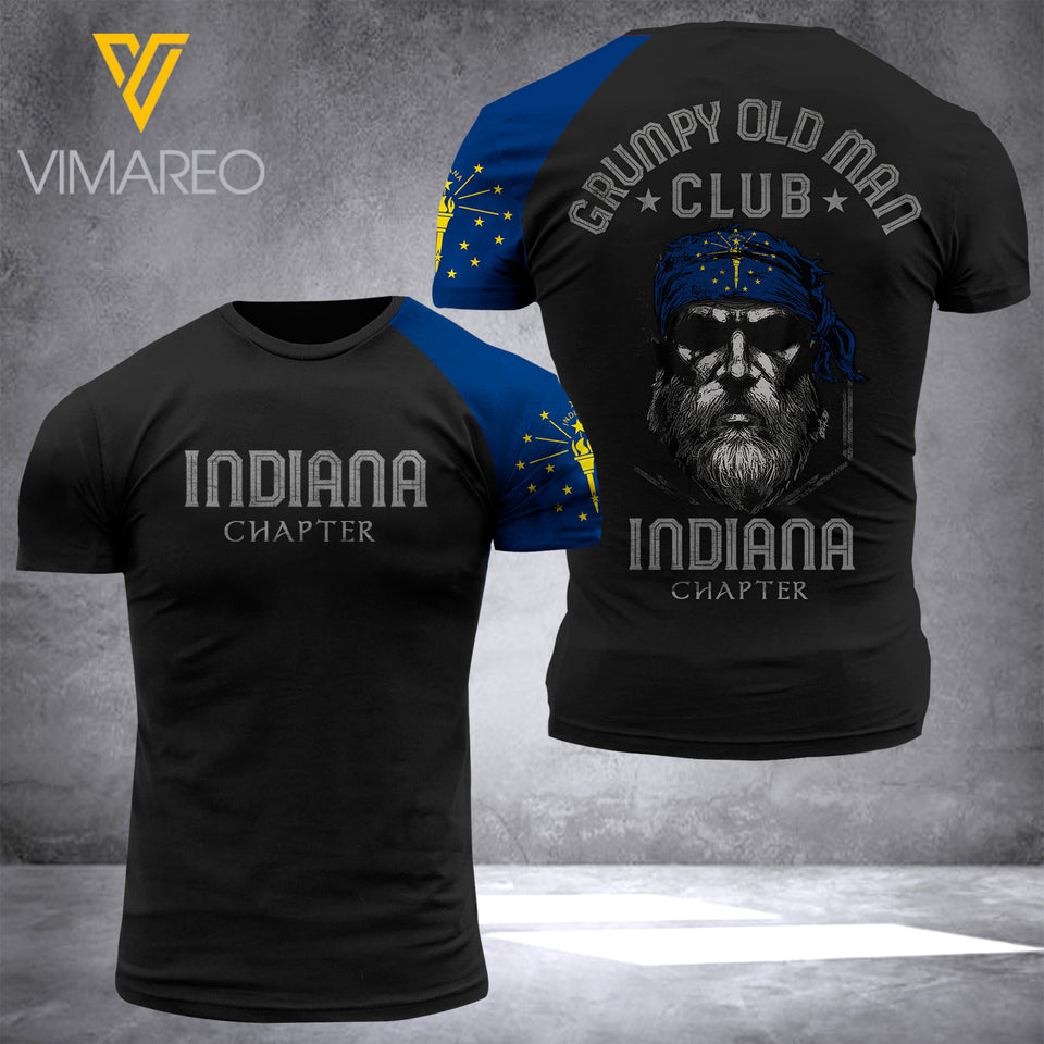 GRUMPY OLD MAN - INDIANA CHAPTER TSHIRT 3D PRINTED MAR-MA29