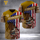 IRONWORKER BASEBALL JERSEY 3D PRINTED