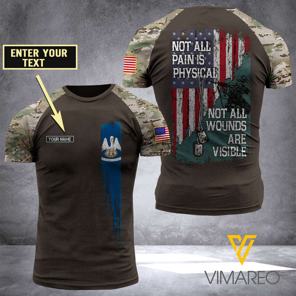Louisiana Flag Customized 3D PRINTED SHIRT PTR