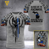 MICHIGAN THIN BLUE LINE TSHIRT 3D PRINTED JUL-MA28