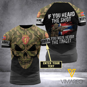 PHN PERSONALIZED Norwegian ARMY TSHIRT 3D PRINTED APR-MA10