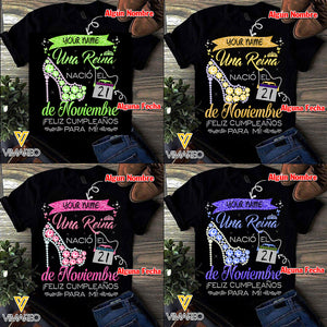 PERSONALIZED NOVEMBER TSHIRT 3D PRINTED NEY110A