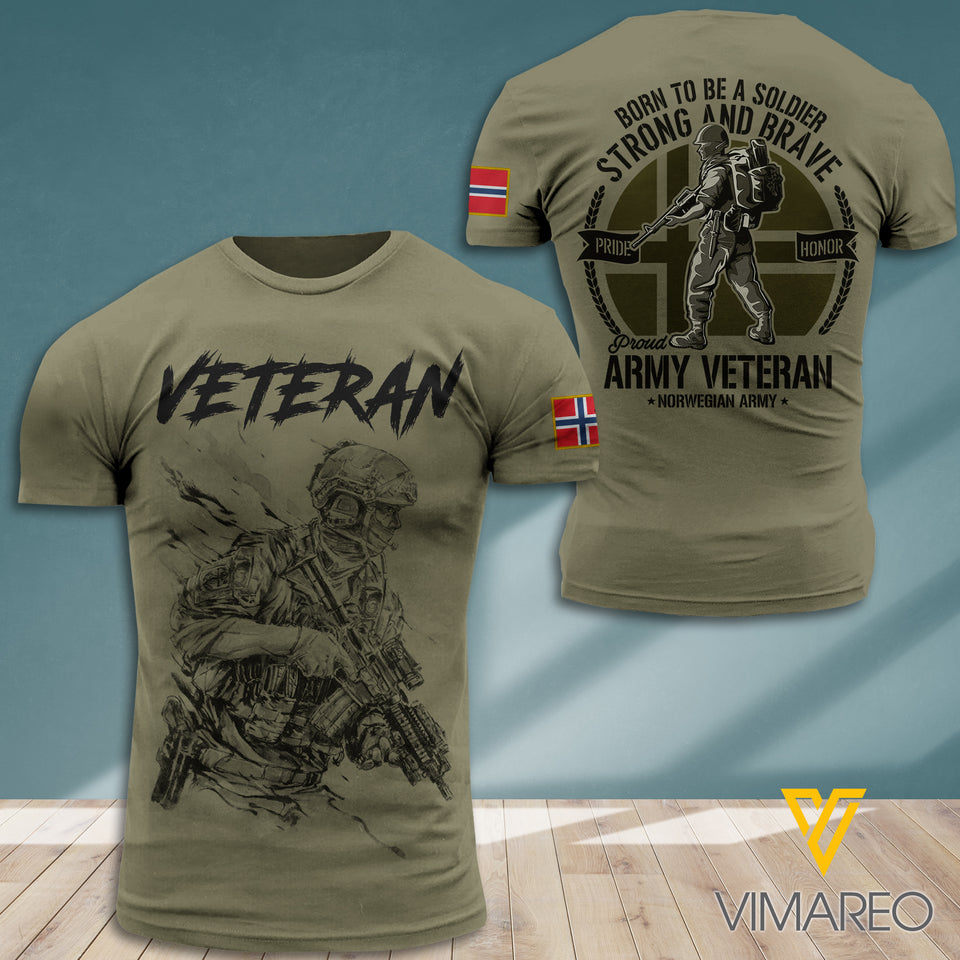 Norwegian army veteran CUSTOMIZE T SHIRT 3D PRINTED 726