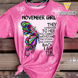 November Girl Bleached Tshirt Printed SEP-MA17