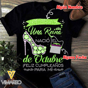 PERSONALIZED OCTOBER TSHIRT 3D PRINTED NEY110A