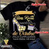 PERSONALIZED OCTOBER TSHIRT 3D PRINTED NEY110A