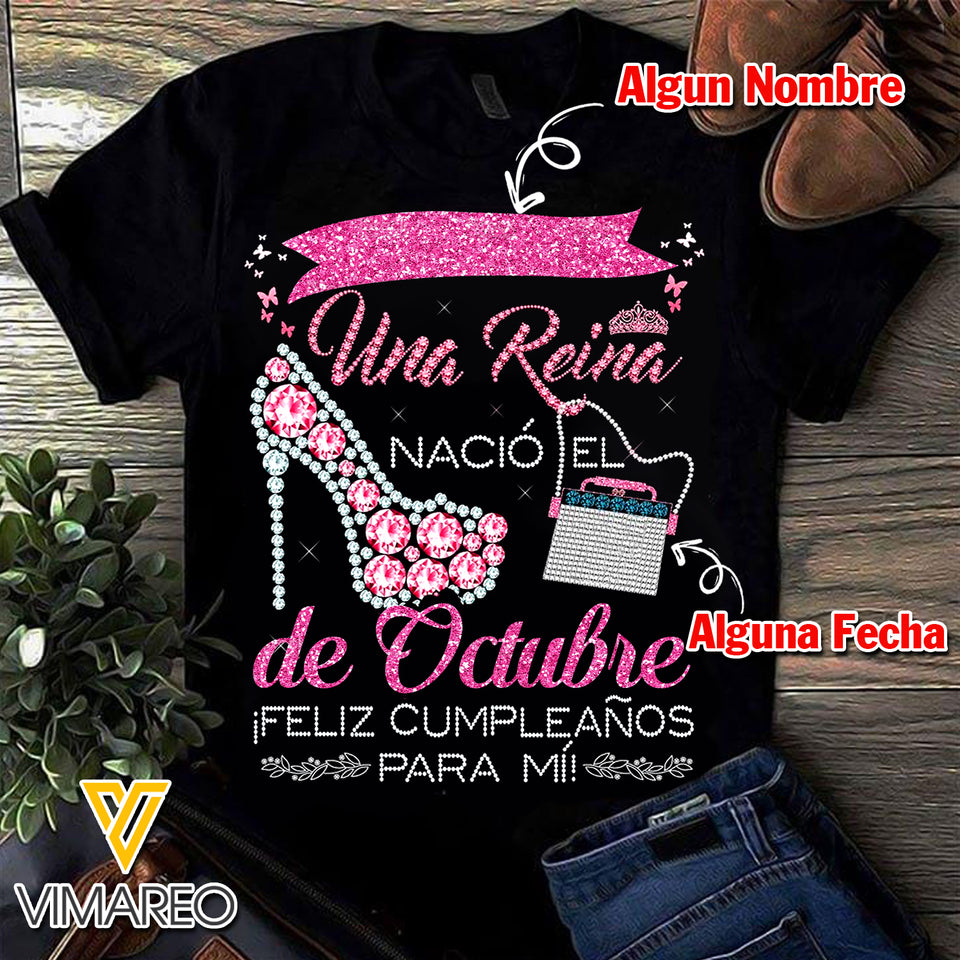 PERSONALIZED OCTOBER TSHIRT 3D PRINTED NEY110A