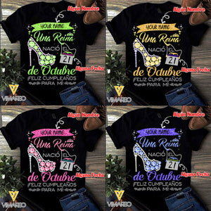 PERSONALIZED OCTOBER TSHIRT 3D PRINTED NEY110A