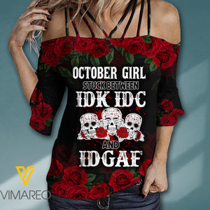 OCTOBER GIRL SHOULDER T-SHIRTS