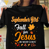 SEPTEMBER GIRL FALL FOR JESUS TSHIRT 3D PRINTED NEYA92