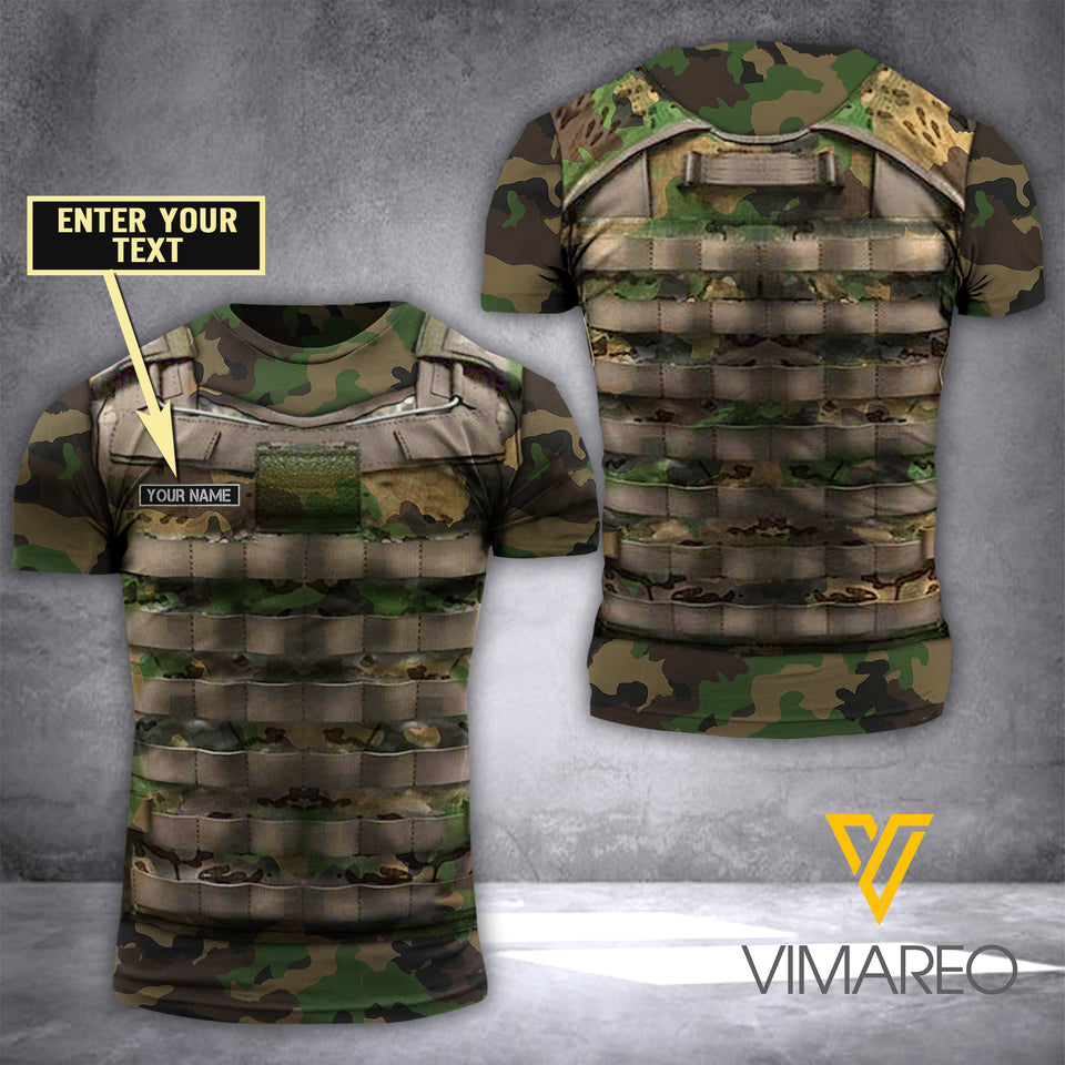 SWISS ARMOR CAMO CUSTOMIZE T SHIRT 3D PRINTED TMTL
