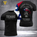 GRUMPY OLD MAN - TEXAS CHAPTER TSHIRT 3D PRINTED MAR-MA29