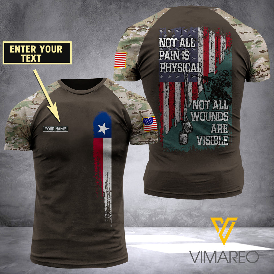 Texas Flag Customized 3D PRINTED SHIRT PTR