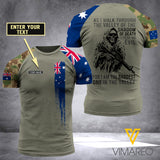 Customized Australia Soldier 3D Printed Combat Shirt EZA084