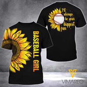 BIGGEST BASEBALL FAN SUNFLOWER T SHIRT 3D PRINTED