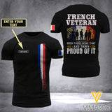 Customized French Soldier 3D Printed Combat Shirt EZA2806