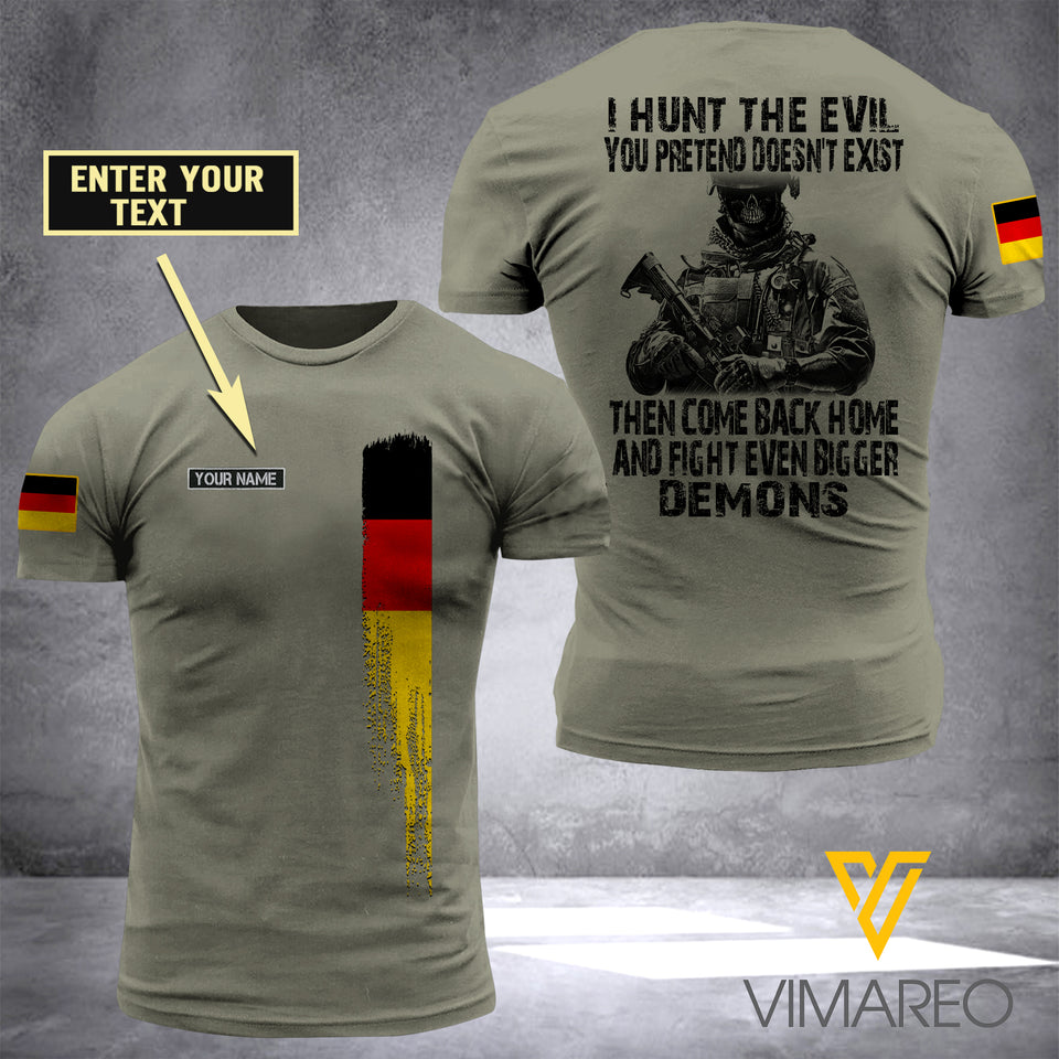 Customized German Army 3D Printed TShirt 0904NGBA