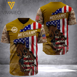 MECHANIC BASEBALL JERSEY 3D PRINTED