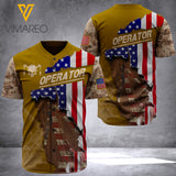 OPERATOR BASEBALL JERSEY 3D PRINTED