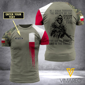 Customized Poland Soldier 3D Printed Combat Shirt EZA084