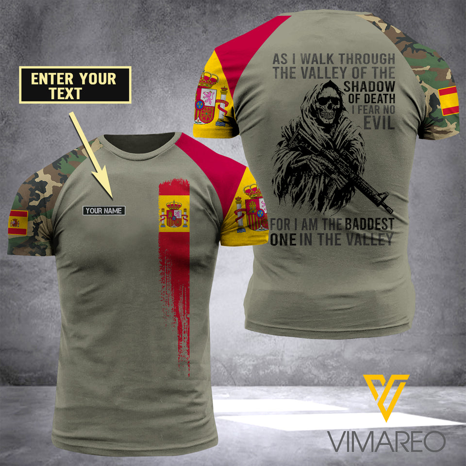 Customized Spanish Soldier 3D Printed Combat Shirt EZA084