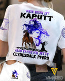 MEIN BESEN IST KAPUTT ALSO FAHRE ICH JETZT CLYDESDALE PFERD TSHIRT TNVQ