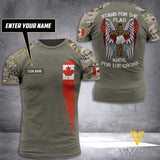 CANADIAN VETERAN T SHIRT 3D PRINTED