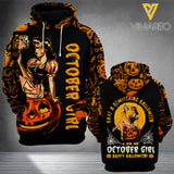 OCTOBER GIRL HAPPY HALLOWEEN HOODIE 3D PRINTED