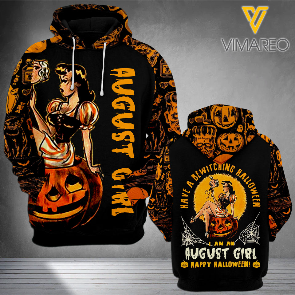 AUGUST GIRL HAPPY HALLOWEEN HOODIE 3D PRINTED
