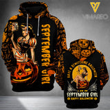 SEPTEMBER GIRL HAPPY HALLOWEEN HOODIE 3D PRINTED